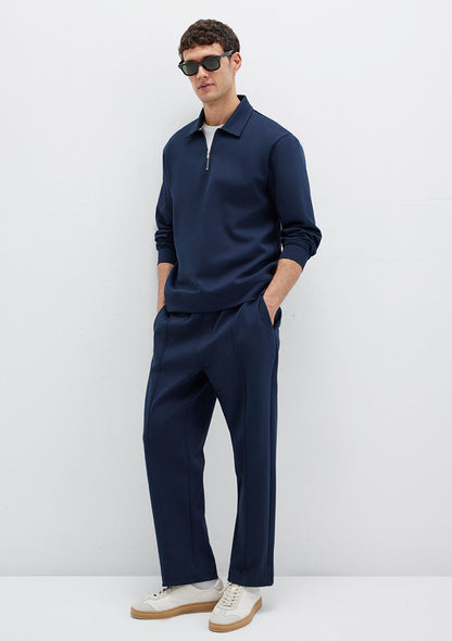 Half Zip Navy Sweatshirt