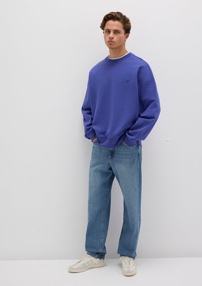 Crew Neck Blue Sweatshirt