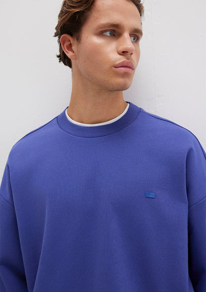 Crew Neck Blue Sweatshirt