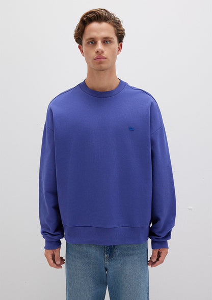 Crew Neck Blue Sweatshirt