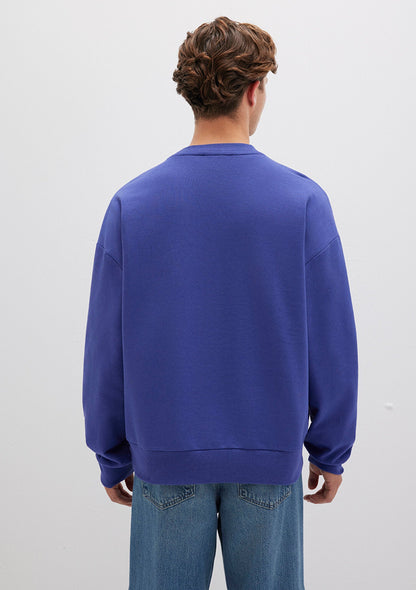 Crew Neck Blue Sweatshirt