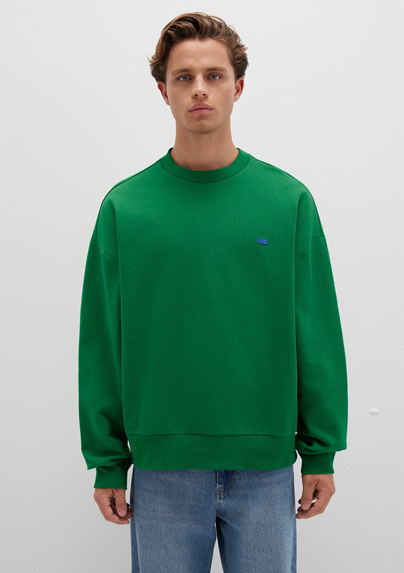 Crew Neck Green Sweatshirt