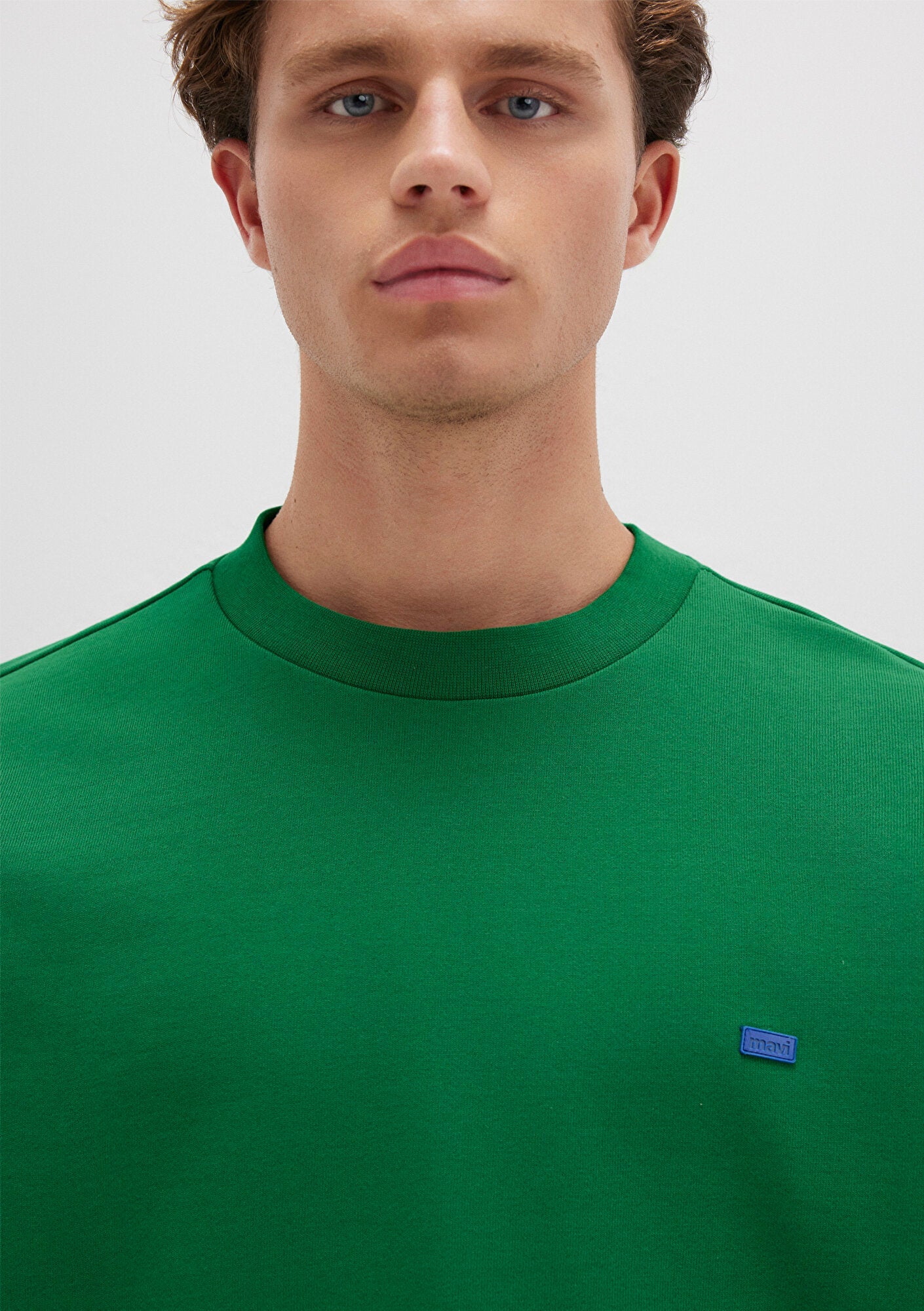 Crew Neck Green Sweatshirt