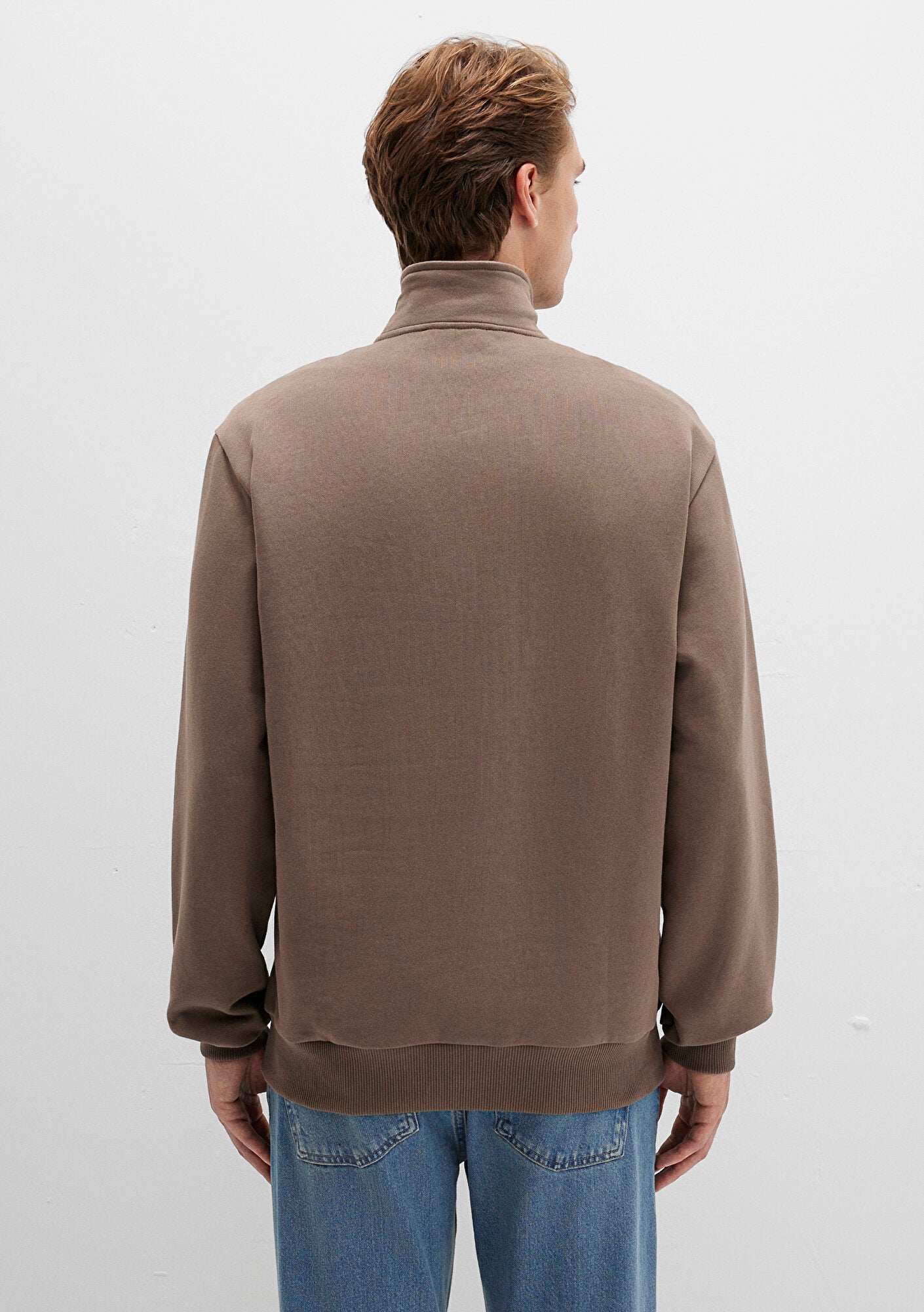 Half Zip Brown Sweatshirt