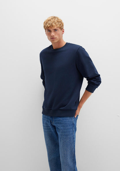 Crew Neck Navy Sweatshirt