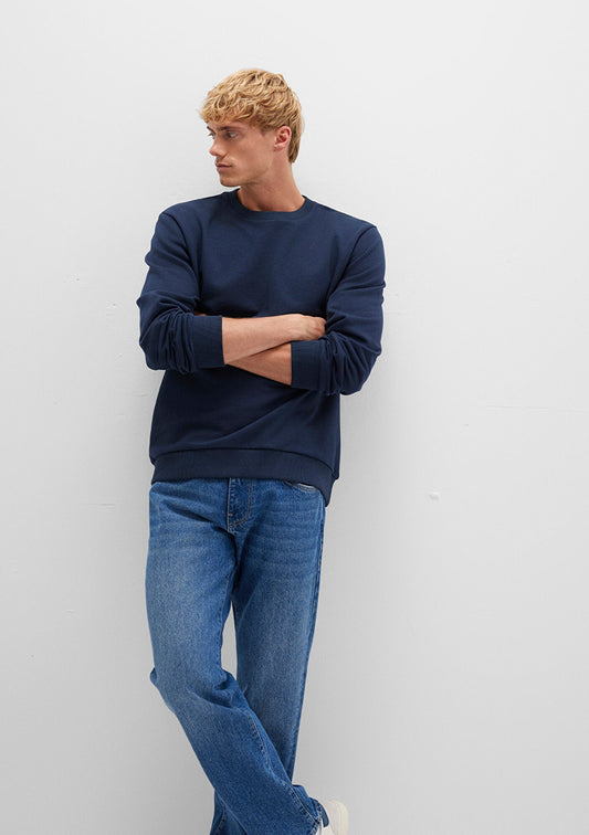 Crew Neck Navy Sweatshirt