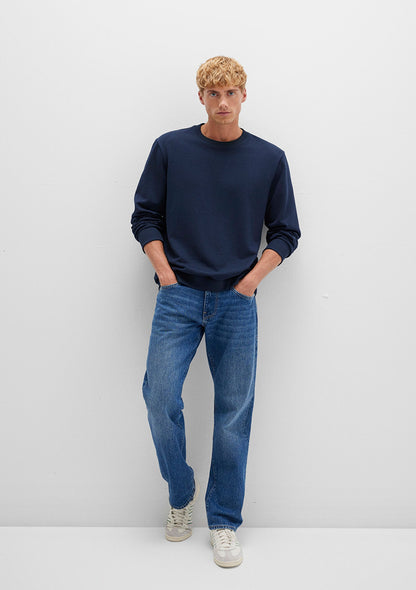 Crew Neck Navy Sweatshirt