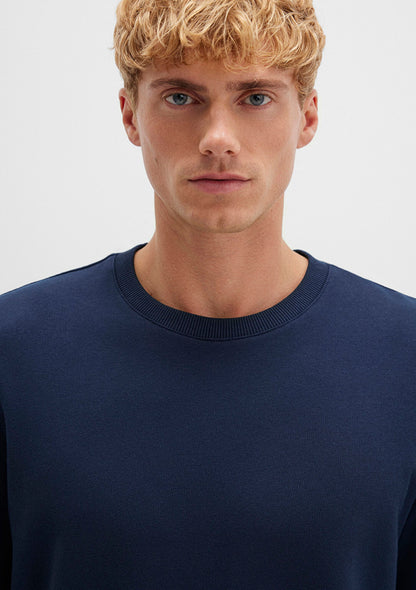 Crew Neck Navy Sweatshirt