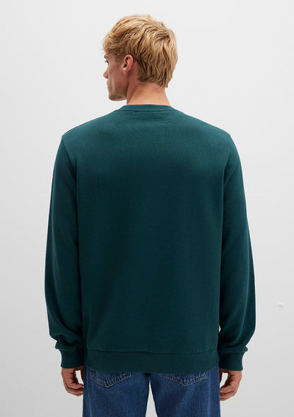 Crew Neck Green Sweatshirt