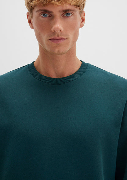 Crew Neck Green Sweatshirt