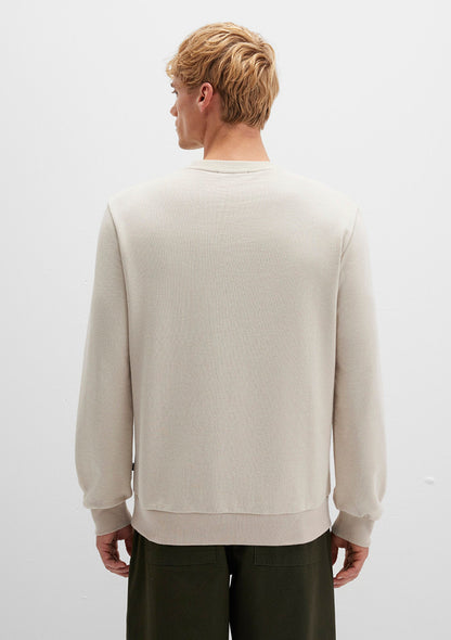 Crew Neck Beige Sweatshirt