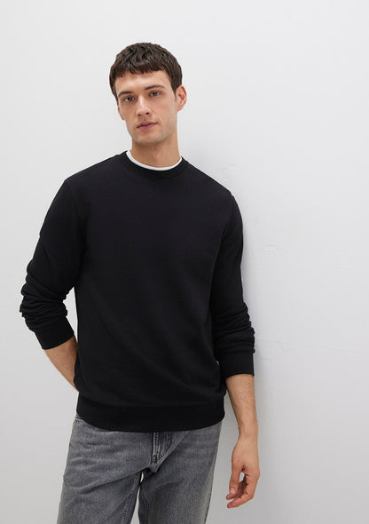 Crew Neck Black Sweatshirt