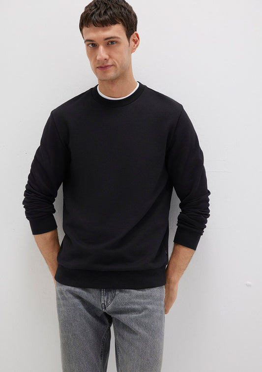 Crew Neck Black Sweatshirt