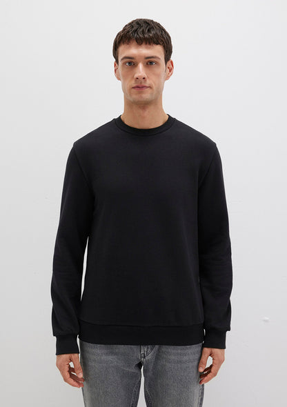 Crew Neck Black Sweatshirt