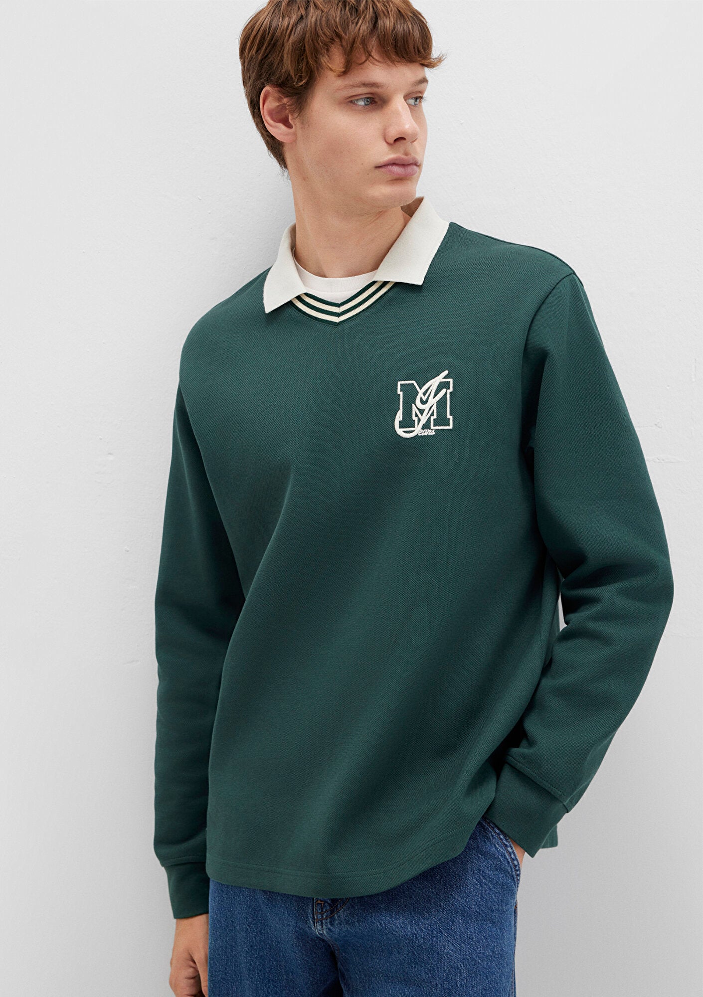 M Logo Crewneck Yeşil Sweatshirt