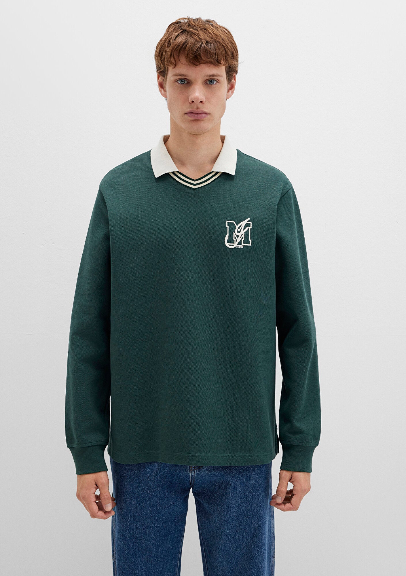 M Logo Crewneck Yeşil Sweatshirt