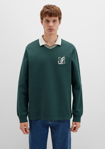 M Logo Crewneck Yeşil Sweatshirt
