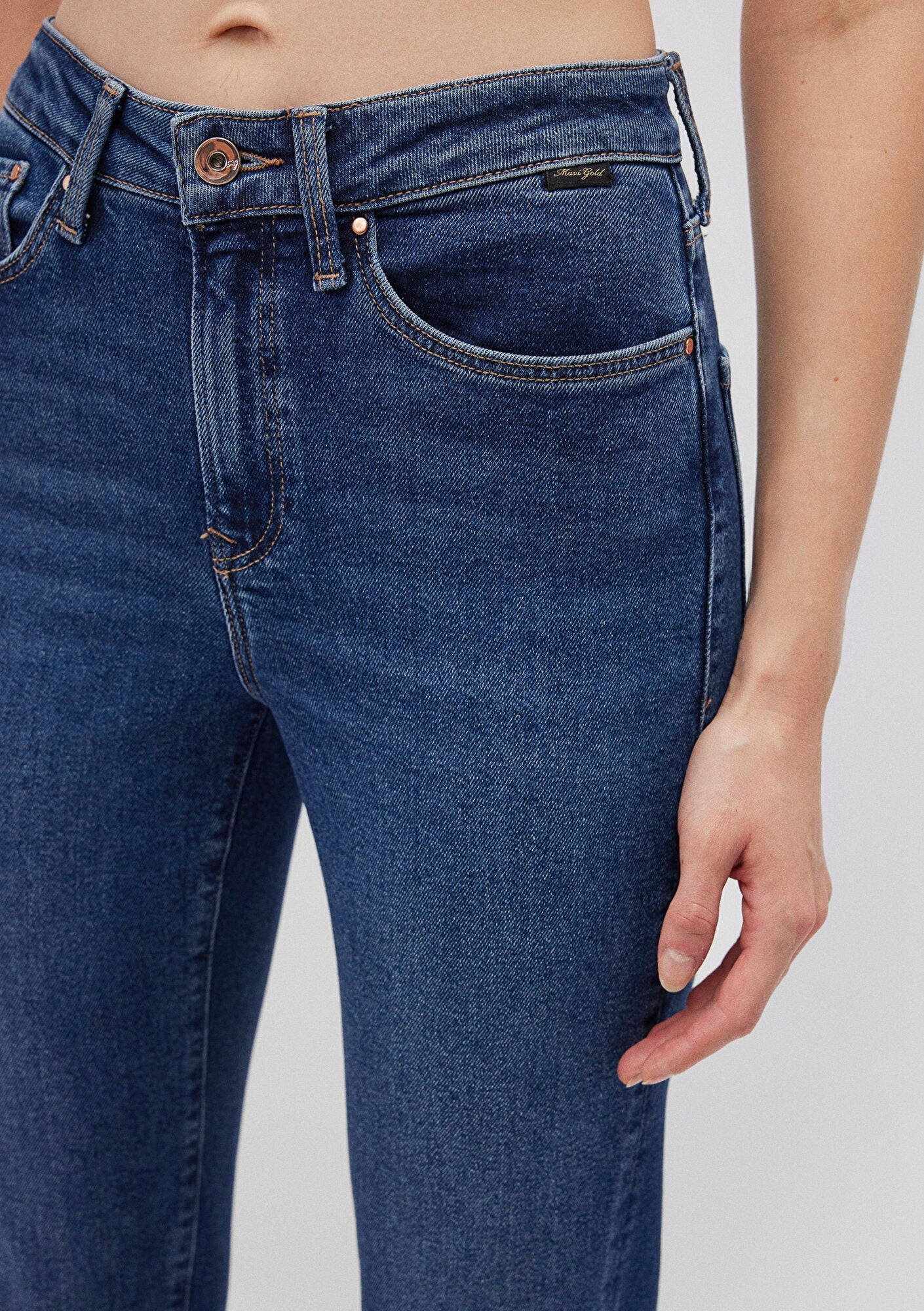 Cindy Dark Gold Shape Jean Pants