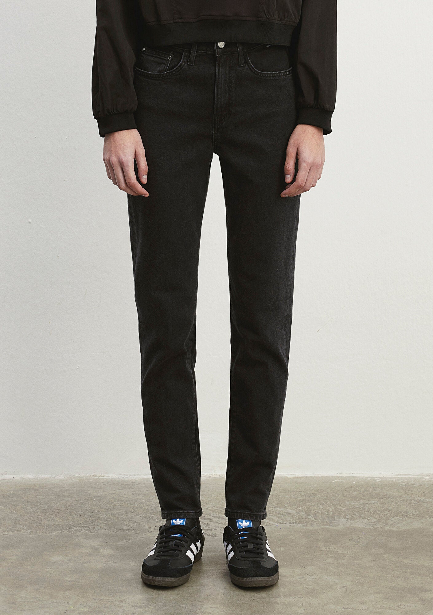 Cindy Mid Smoke Denim Jean Pants