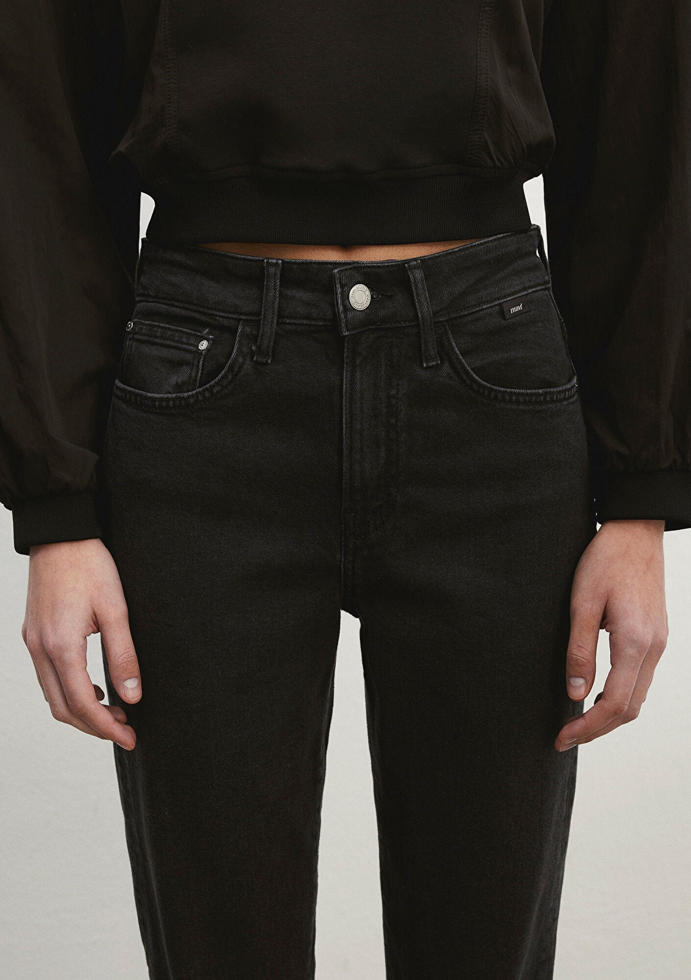 Cindy Mid Smoke Denim Jean Pants