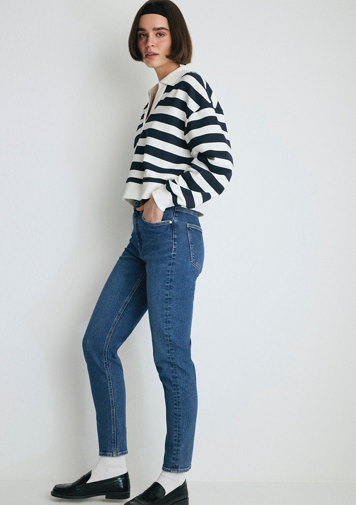 Cindy Mid Brushed College Jean Pants