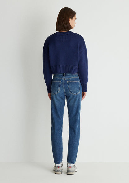 Cindy Dark Shaded Classic Denim Jean Pants