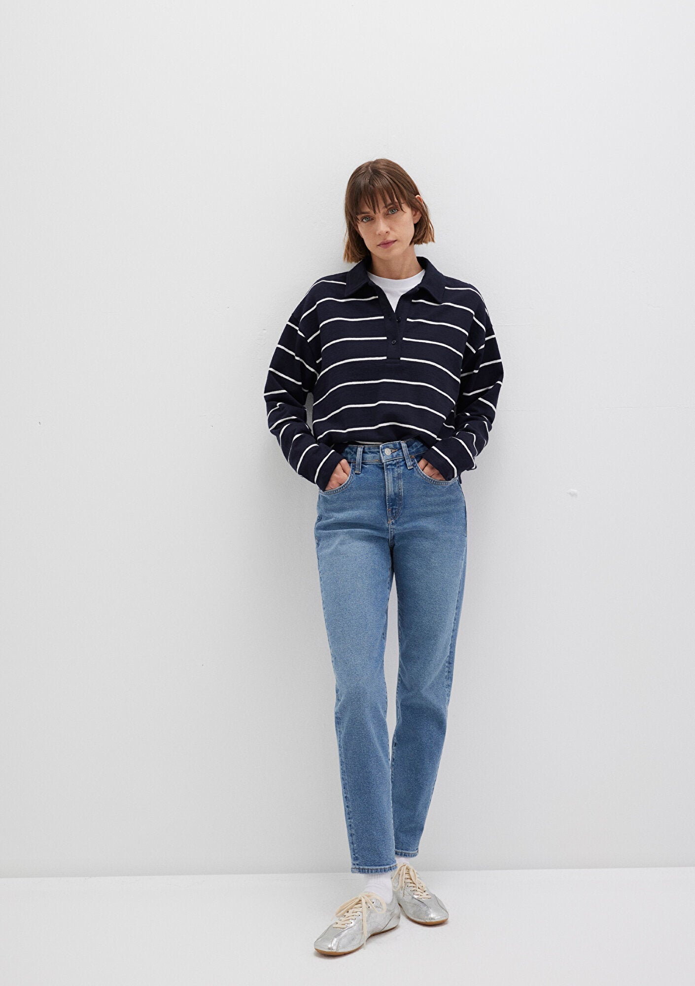 Cindy Mid Indigo Denim Jean Pants