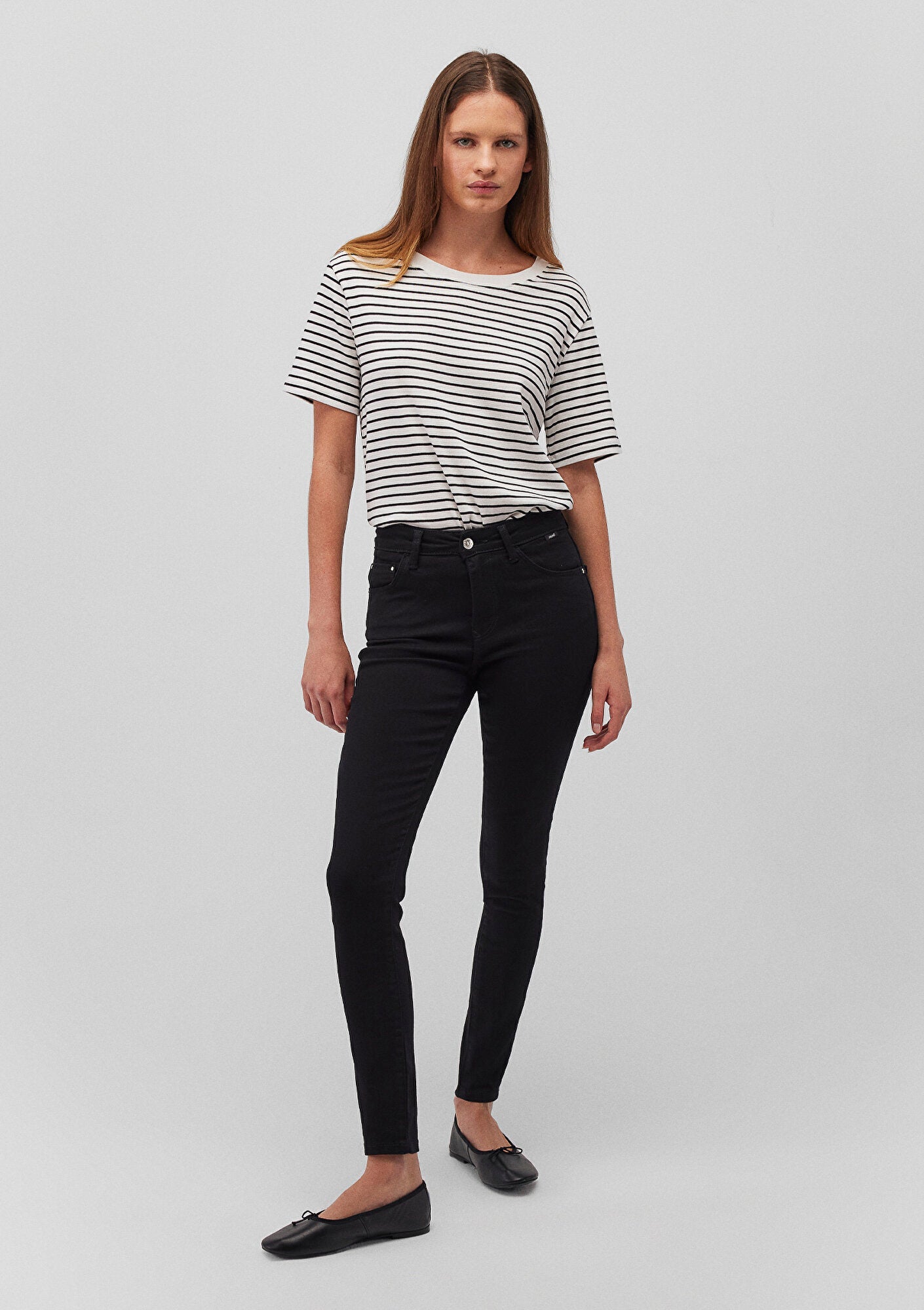 Tess Double Black Denim Jean Pants