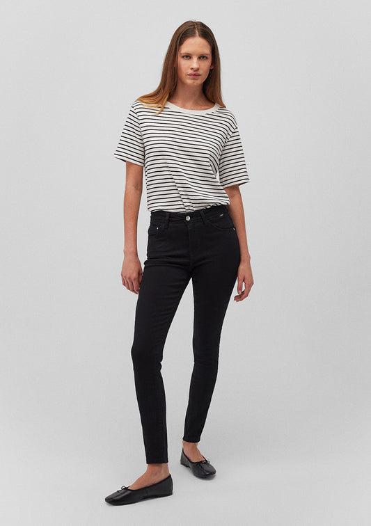 Tess Double Black Denim Jean Pants