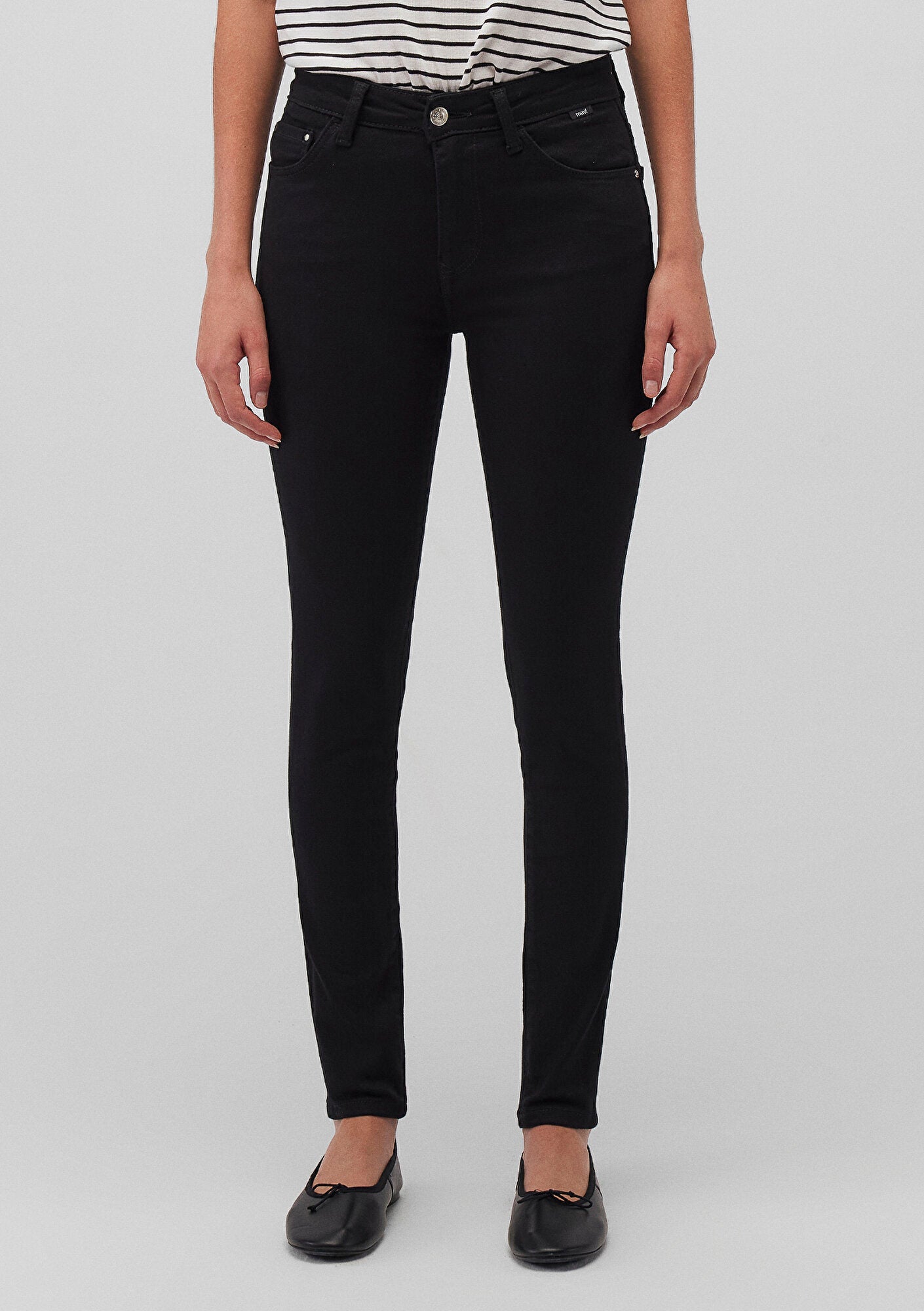 Tess Double Black Denim Jean Pants