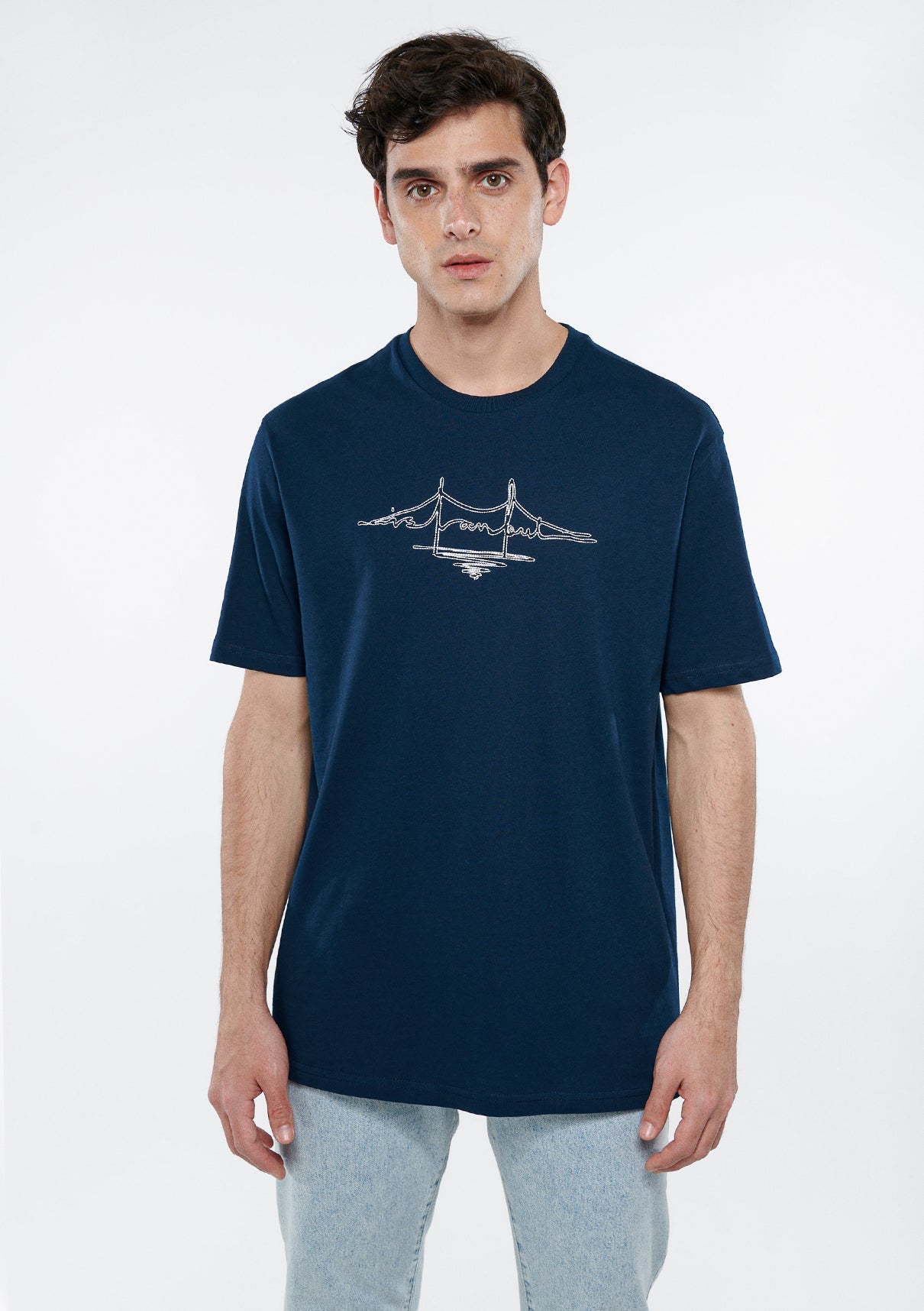 İstanbul Printed Navy T-Shirt