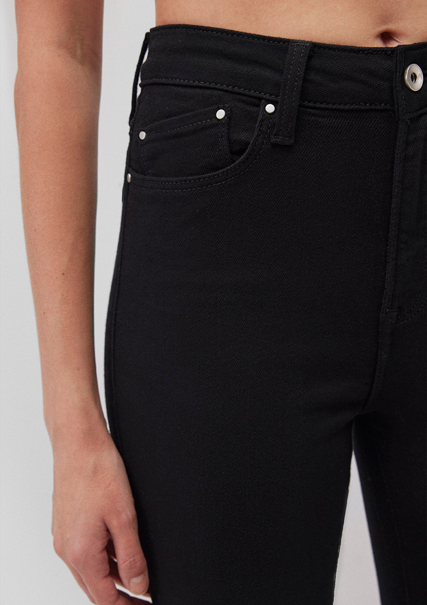 Serenay Black Gold Shape Jean Pants