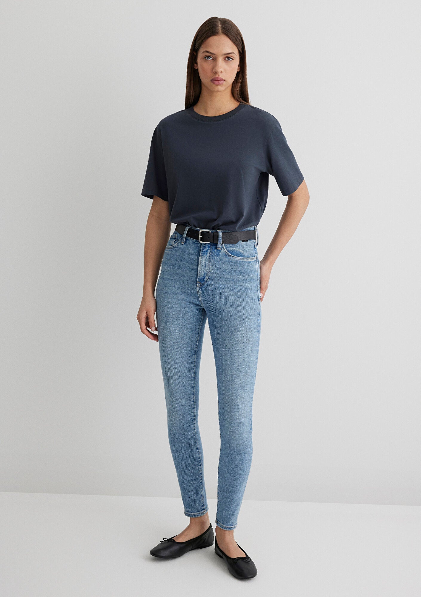 Serenay Mid Used Gold Shape Jean Pants