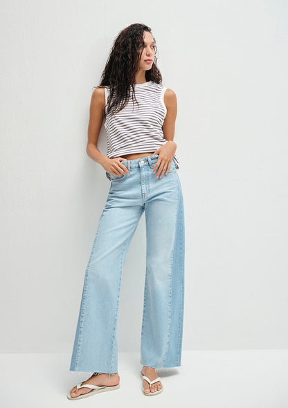 Malibu Blocking Denim Jean Pants