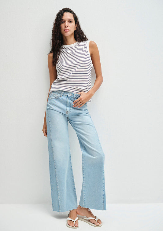 Malibu Blocking Denim Jean Pants