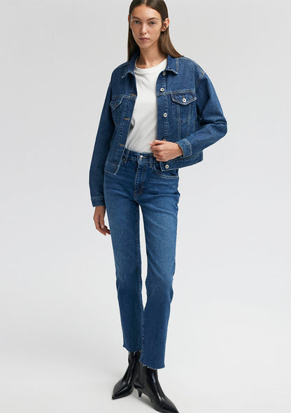Viola Dark Brushed Mavi Premium Jean Pants