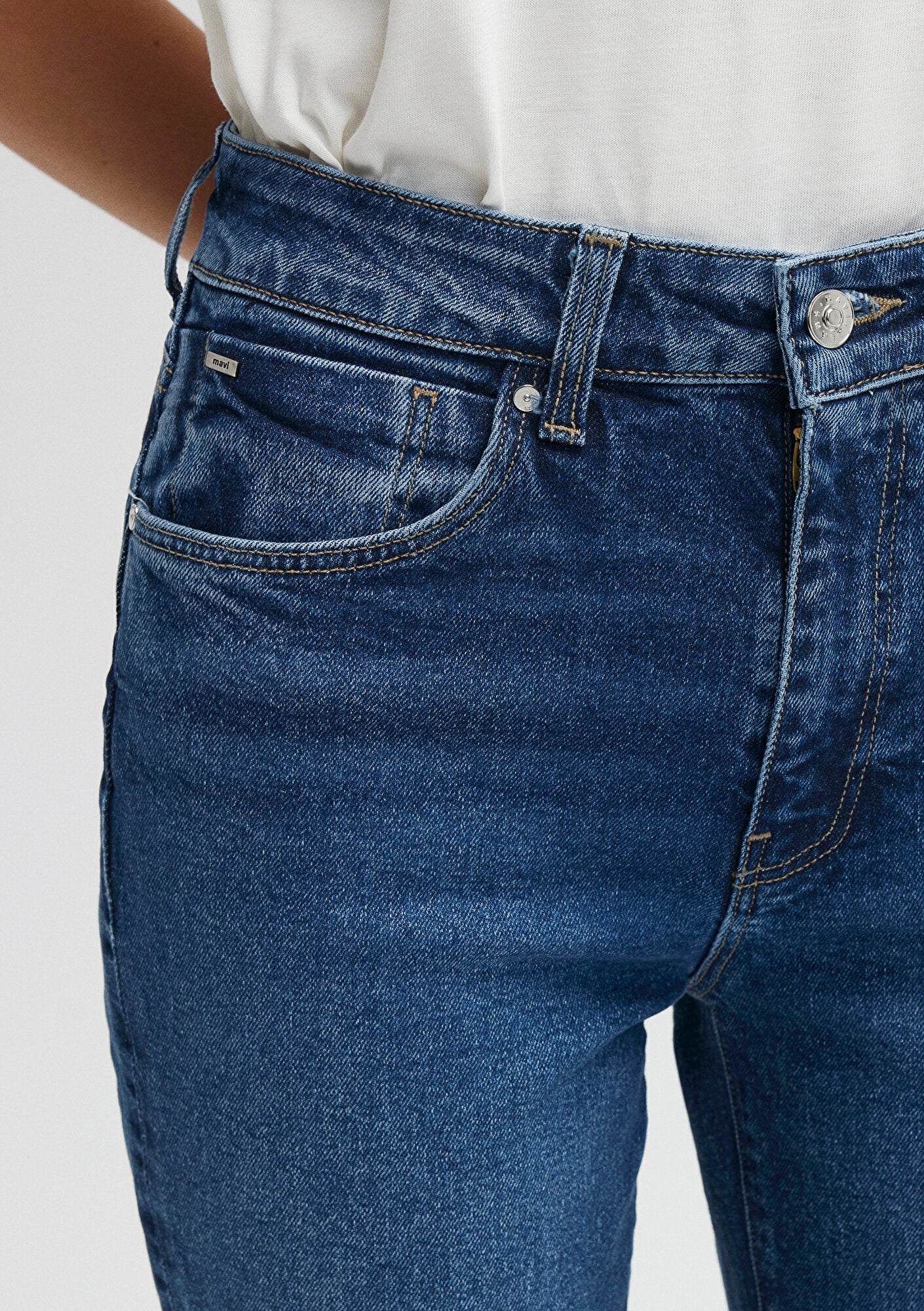 Viola Dark Brushed Mavi Premium Jean Pants