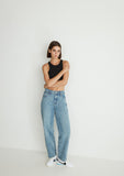 Leila Mid Blue Denim Jean Pants