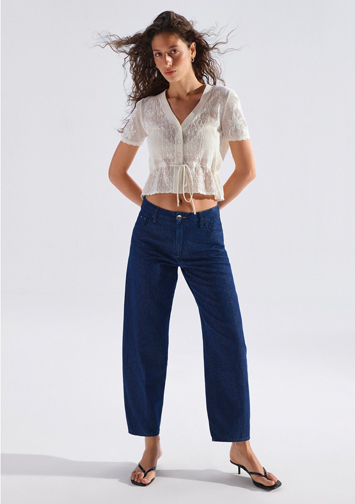 Leila Rinse Linen Mavi Edition Jean Pants
