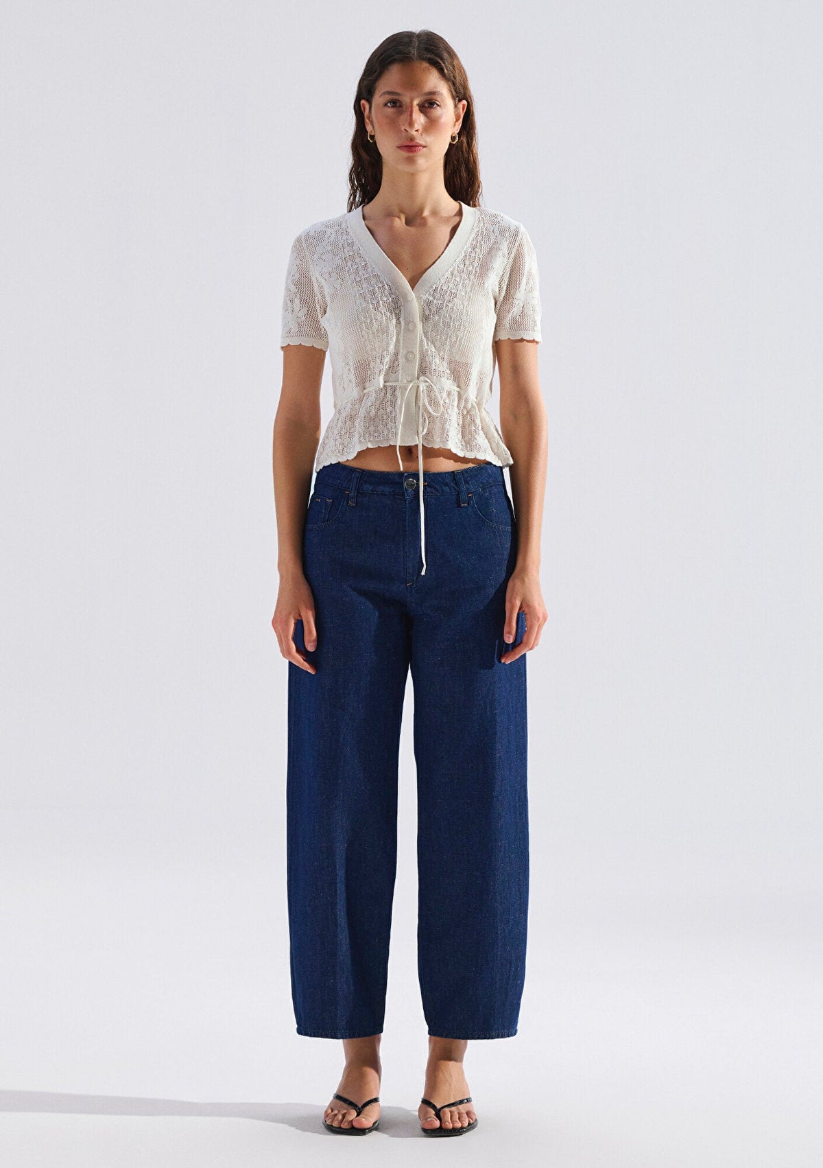 Leila Rinse Linen Mavi Edition Jean Pants