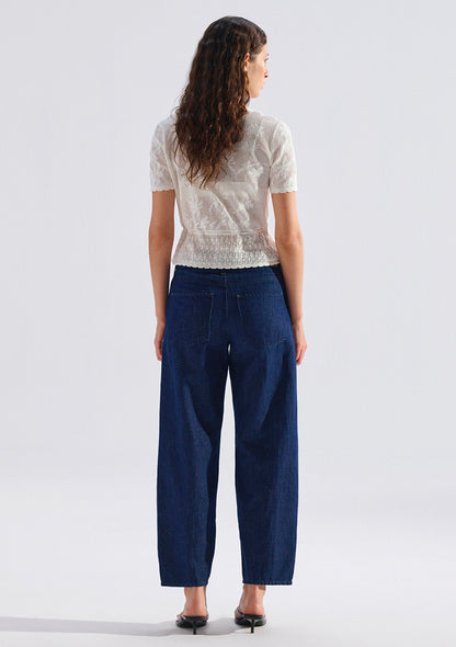 Leila Rinse Linen Mavi Edition Jean Pants