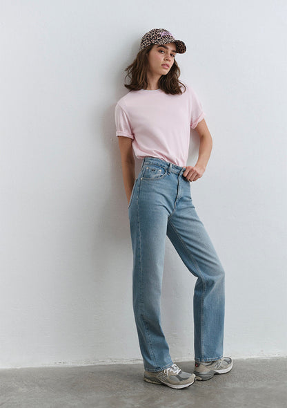Sky Light Blue Classic Denıim Jean Pants