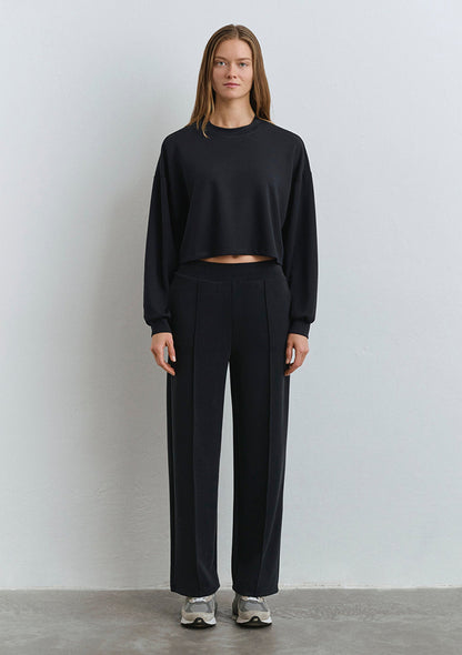 Sporty Lux Black Tencel Tm Modal Sweatpants