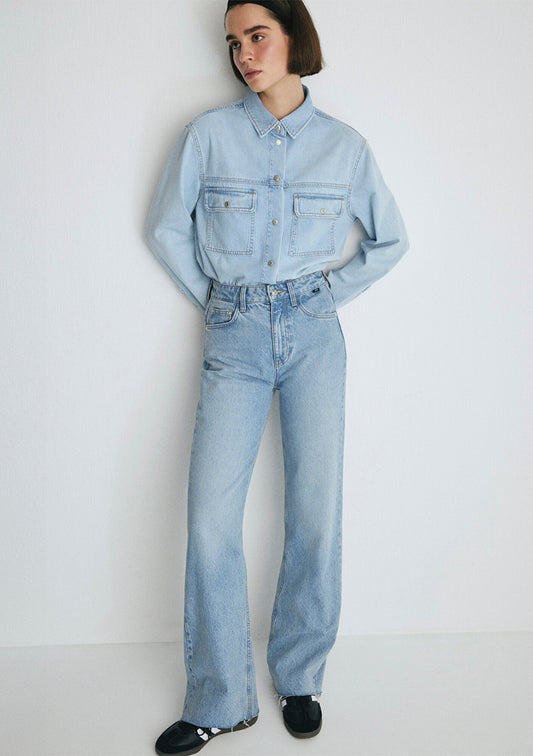 Victoria Light Shaded Denim Jean Pants