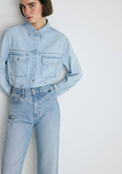 Victoria Light Shaded Denim Jean Pants