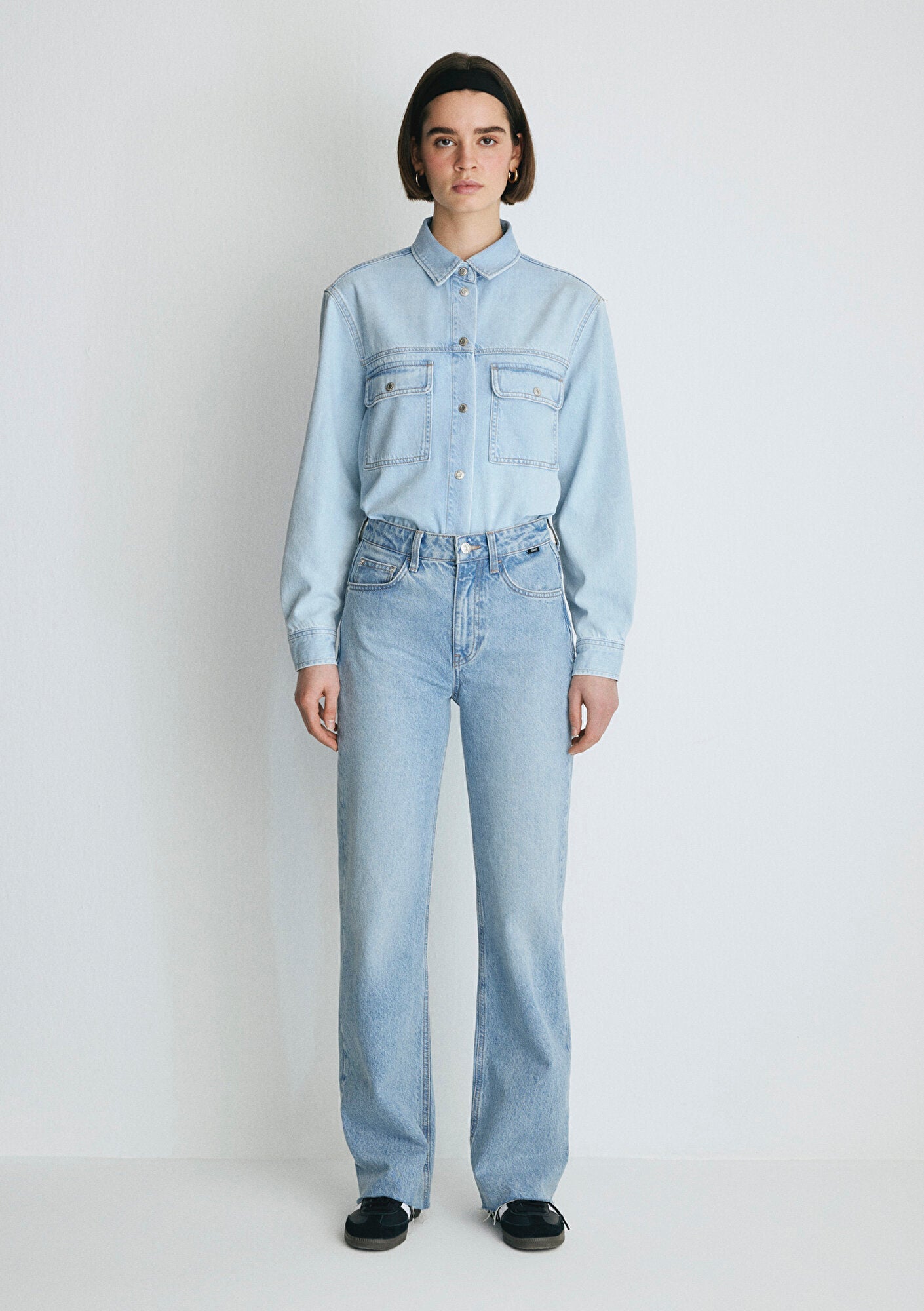 Victoria Light Shaded Denim Jean Pants