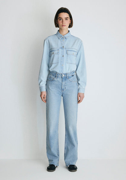 Victoria Light Shaded Denim Jean Pants