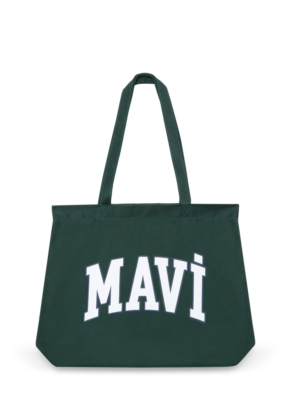 Mavi Logo Printed Green Shopper Bag