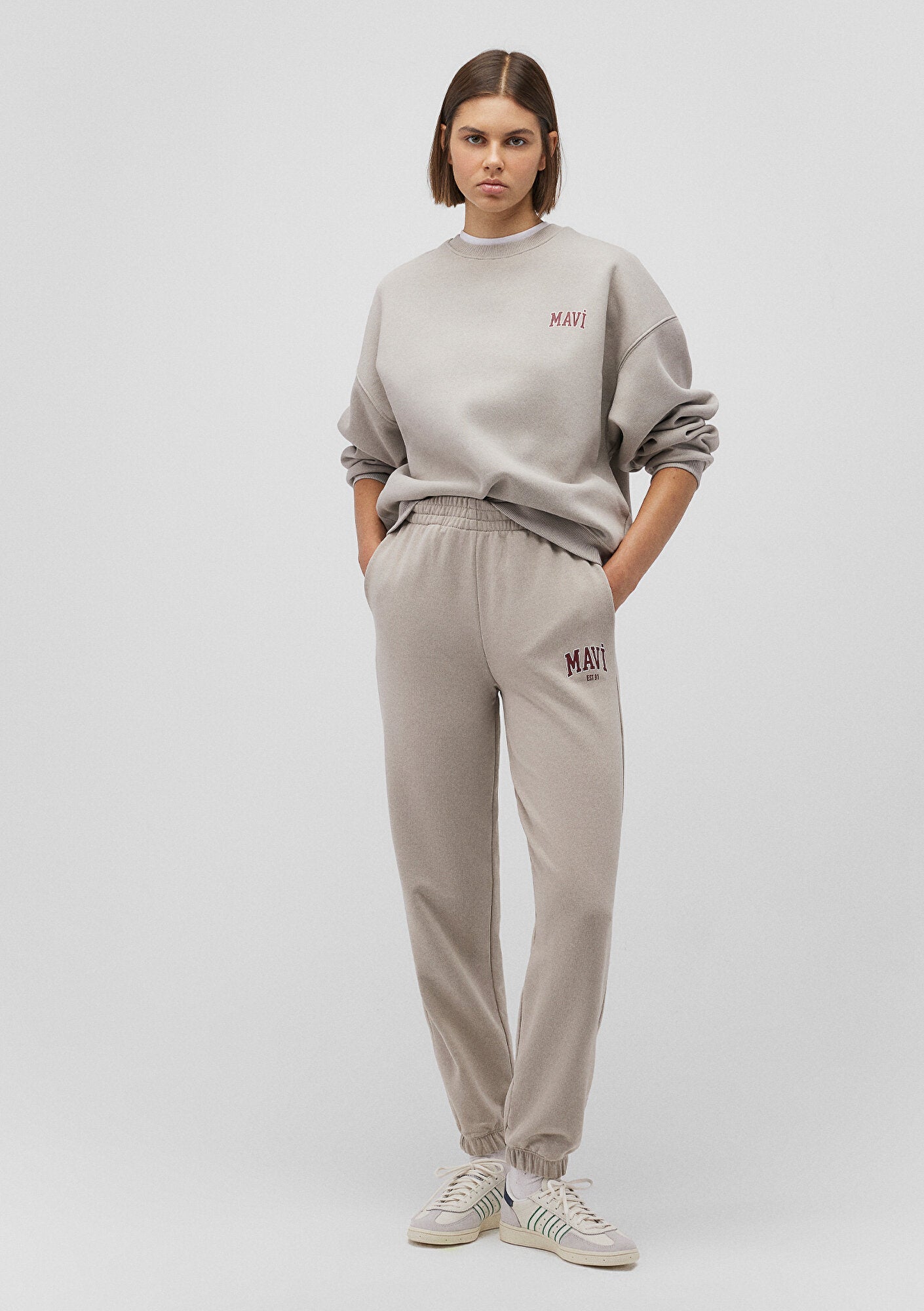 Mavi Logo Printed Anthracite Sweatpants