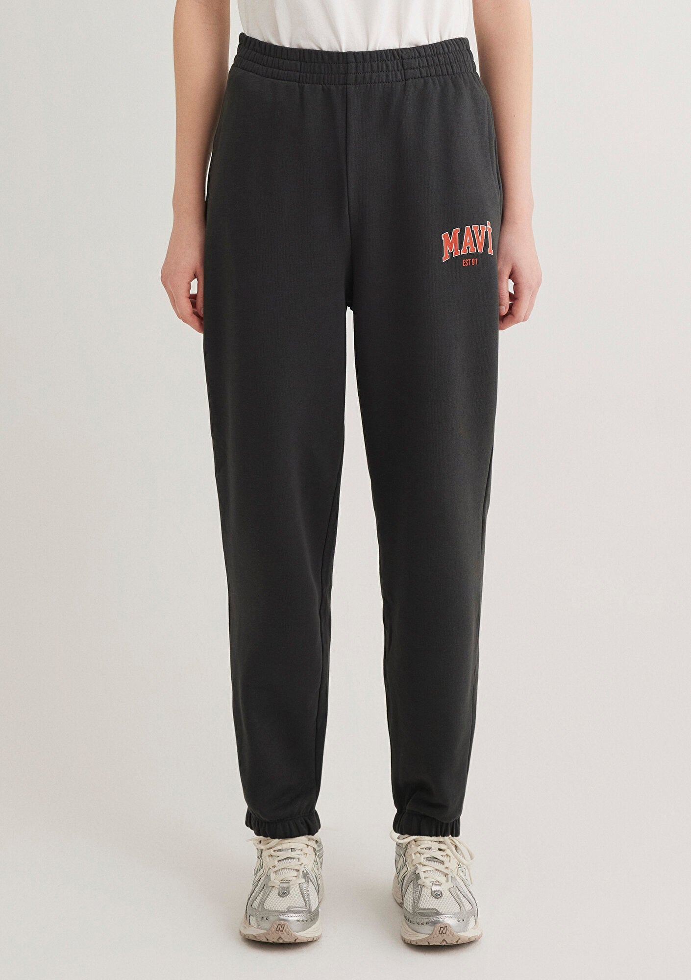 Mavi Logo Printed Anthracite Sweatpants